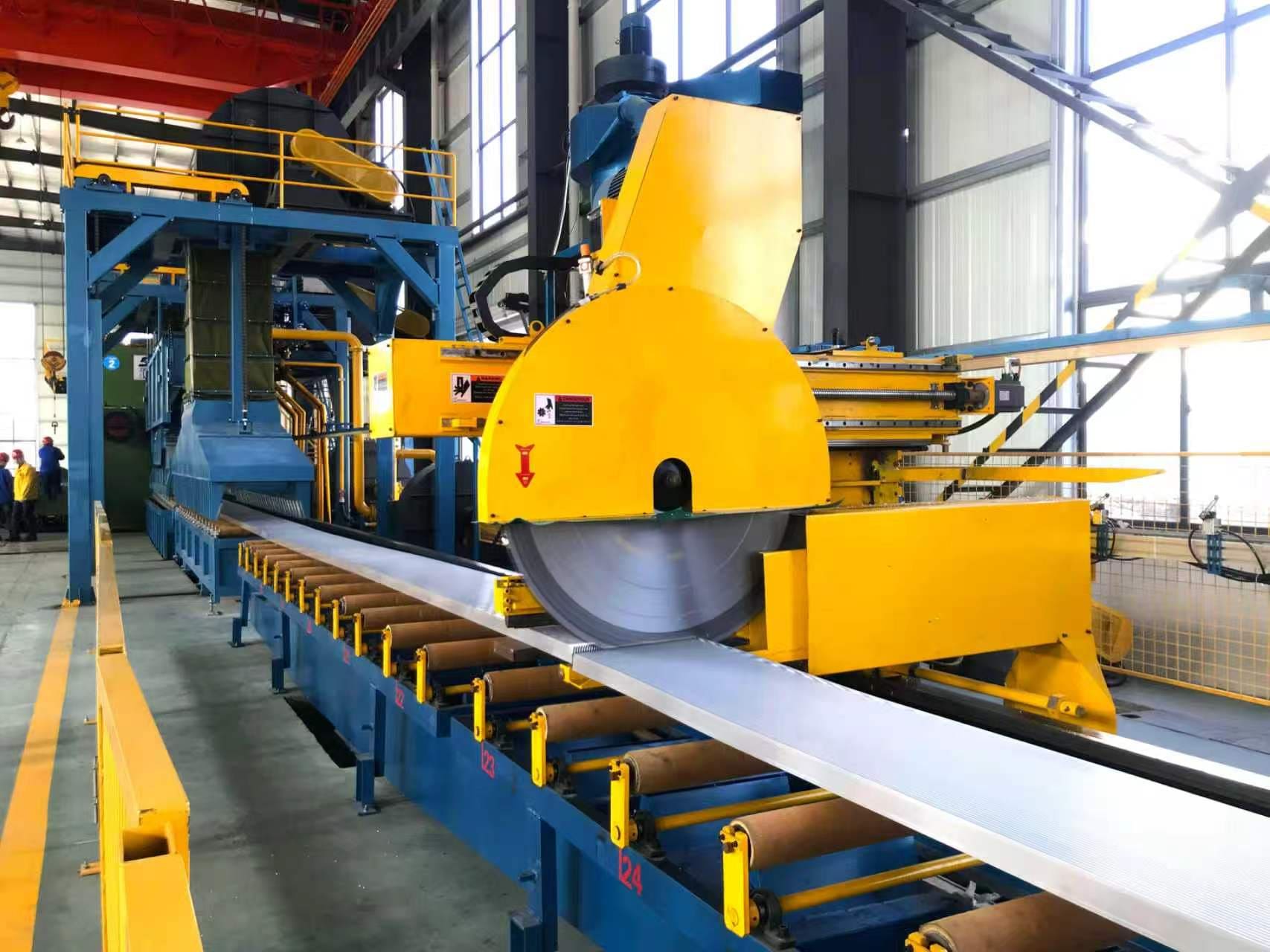 Sheet material moving through industrial cutting equipment
