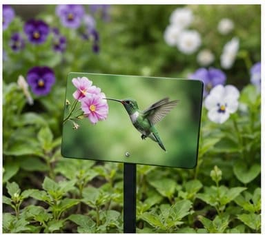 Floral tribute artwork printed on an aluminum wall panel