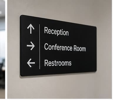 Custom aluminum office door sign