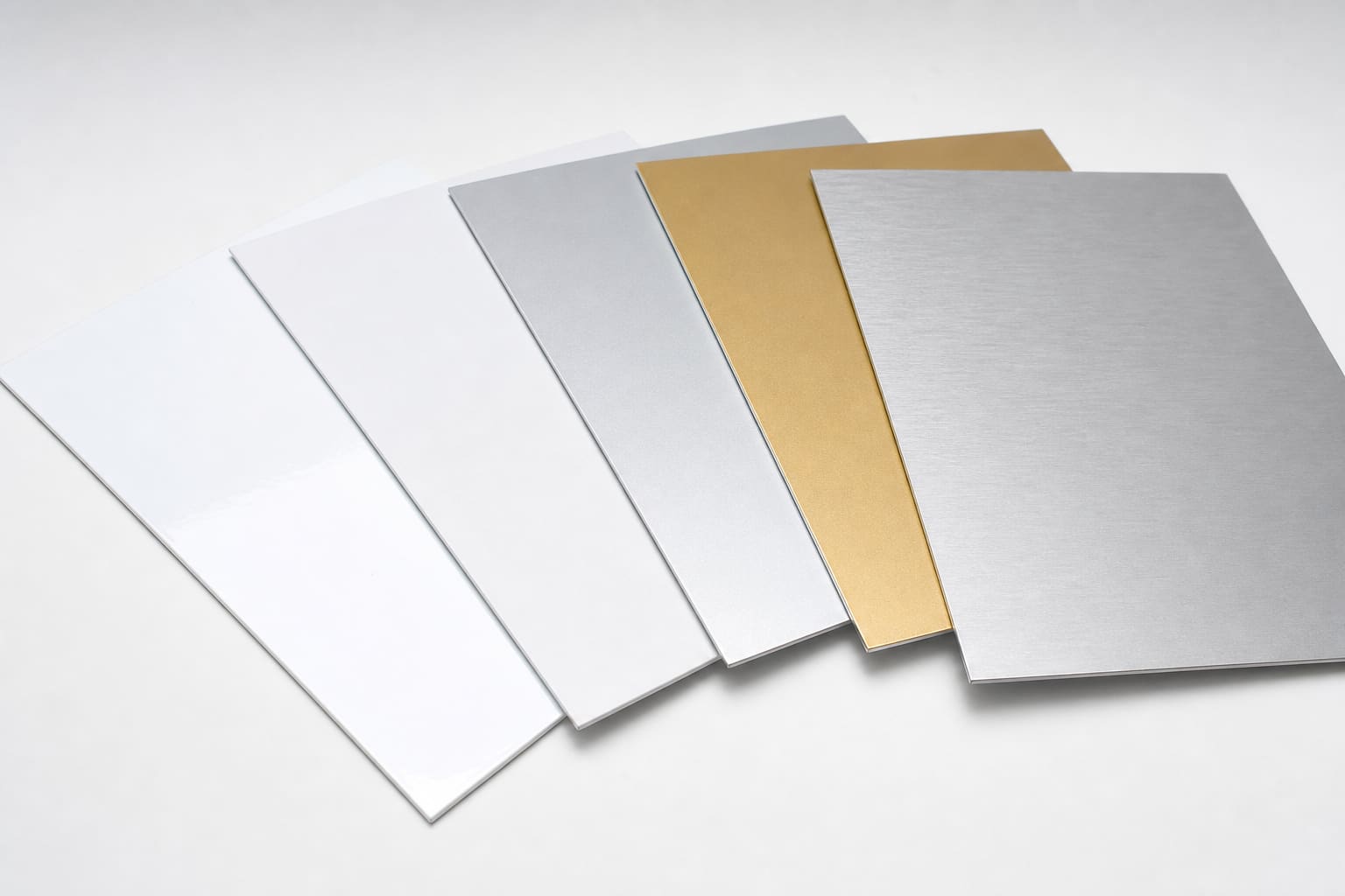 Mixed sublimation aluminum finish reference; individual samples require approval